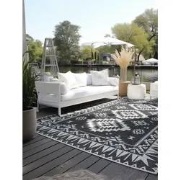 Elle Decoration Gemini Buitenkleed Dubbelzijdig Vloerkleed Zwart- 120x...