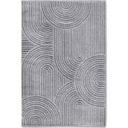 Elle Decoration Japandi Hoogpolig Vloerkleed  Grijs- 80x240 CM