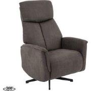 LABEL51 Elektrische Relaxfauteuil Aarhus - Antraciet Micro Suede