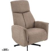 LABEL51 Elektrische Relaxfauteuil Aarhus - Taupe Micro Suede