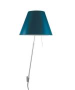 Luceplan - Costanza Wandlamp met Dimmer Alu/Petroleum Blue