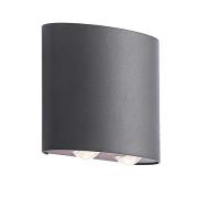 Lindby - Gatlin 4 Buiten Wandlamp Dark grey