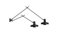 Grupa - Arigato Wandlamp Double Long Short Black Grupa