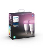 Philips - Hue White/Color 9W Bluetooth E27 Lichtbron 2 pcs. Hue