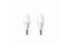 WiZ - Lichtbronnen Smart Color 4,9W 470lm 2700-6500K 2-pack Kaars E14