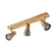 Lindby - Filiz 3 Plafondlamp Concrete/Wood