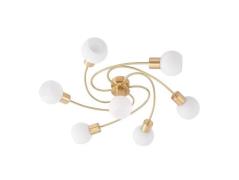 Lindby - Ciala 7 Plafondlamp Brass/Opal