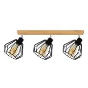 Envostar - Vento 3 Plafondlamp Black/Oak