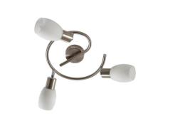 Lindby - Arda 3 Plafondlamp Stainless Steel/Opal