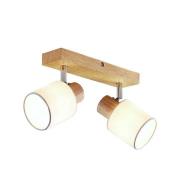 Lindby - Wanessa 2 Plafondlamp Wood/White