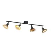 Lindby - Erin 4 Plafondlamp Black/Gold