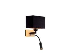 Euluna - Harry Square Wandlamp Messing /Zwart/Zwart