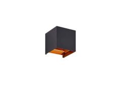 Lindby - Nivar Square LED Buiten Wandlamp Black/Gold