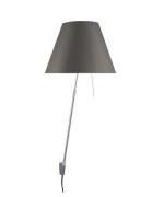 Luceplan - Costanza Wandlamp met Dimmer Alu/Concrete Gray