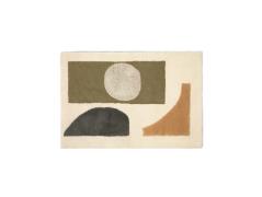 ferm LIVING - Bloco Tufted Rug Large Groen/Off-White