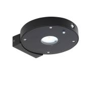 Lucande - Tavon Round LED Zonnecel Wandlamp Dim. w/Sensor Zwart