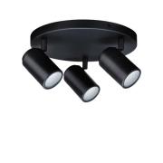 Paulmann - Zyli 3 Plafondlamp IP44 Round Dim. Mat Zwart