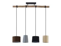 Lindby - Amilia 4 Hanglamp Black/Grey/Beige