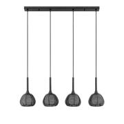 Lucande - Tetira 4 Long Hanglamp Black