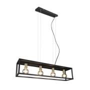 Lindby - Ubanio 4 Hanglamp Black/Brass