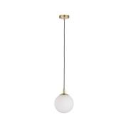 Paulmann - Menja Hanglamp Wit/Geborsteld Brass