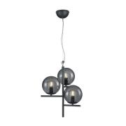 Lindby - Denva 3 Hanglamp Anthracite/Smoke