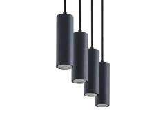 Lindby - Maniva 4 Hanglamp Black/Wood