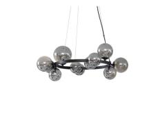 Lucande - Naelen Round Hanglamp Black/Smoke