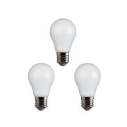 e3light - 3-pack Gloeilamp LED 4W (470lm) Opaal CRI95 Dimbaar E27