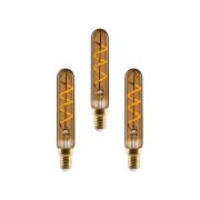 e3light - 3-pack Gloeilamp LED 2W (80lm) Dimbaar T19 Golden E14