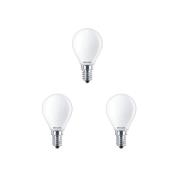 Philips - 3-pack Gloeilamp LED 6,5W Glas Kroon (806lm) E14