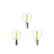 Philips - 3-pack Gloeilamp LED 2,5W Glas Kroon (340lm) Dimbaar E14