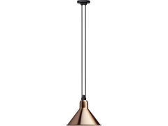 Lampe Gras - 322 L Hanglamp Kegelvormig Koper/Wit