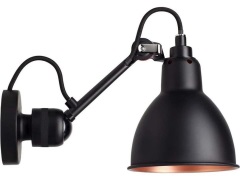 Lampe Gras - 304 Wandlamp Zwart/Zwart/Koper