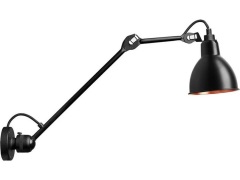 Lampe Gras - 304L40 Wandlamp Zwart/Zwart/Koper