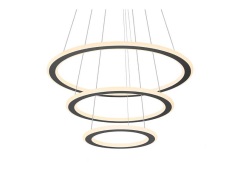 SLV - One Flat Hanglamp Triple 2700/3000K Black