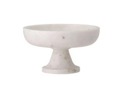 Bloomingville - Eris Pedestal Kom White Marble