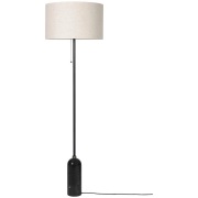 GUBI - Gravity VloerLamp Zwart Marmer/Canvas