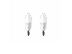 WiZ - Lichtbronnen Smart TW 4,9W 470lm 2700-6500K 2-pack Kaars E14