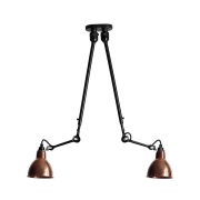 Lampe Gras - 302 Dubbel Plafondlamp Zwart/Raw Koper