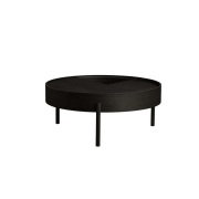 Woud - Arc Sofa-tafel Ø89 Black Ash