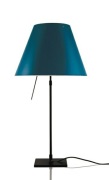 Luceplan - Costanza Tafellamp met Dimmer Zwart/Petroleum Blue