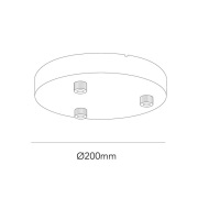 LIGHT-POINT - Ceiling Basis Ø200/3 Hanglampen White