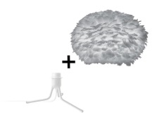 UMAGE - Eos Groot VloerLamp met Mini Voet Gray/Wit