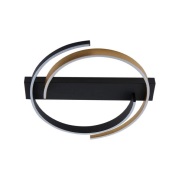 Lucande - Natsuma LED Plafondlamp Zwart/Goud