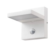 Lucande - Silvan LED Buiten Wandlamp w/Sensor Wit