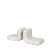 Tom Dixon - Stone Bookends 2 pcs. Beeldhouwwerk White