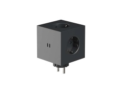 AVOLT - SQUARE 2 tussenstekker zwart 3 x Schuko, 2 x USB