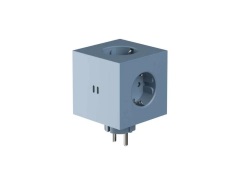 AVOLT - SQUARE 2 tussenstekker, blauw, 3x Schuko, 2 x USB