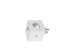 AVOLT - Square 2 Socket Extender w/30W Dual USB-C ML Edition Opal Whit...